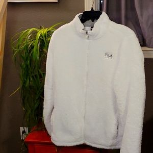 Fila teddy bear fleece jacket